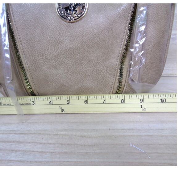 Beverly Hills‎ Polo Club BHPC Taupe Vegan Leather Purse Shoulder Bag - Picture 6 of 9